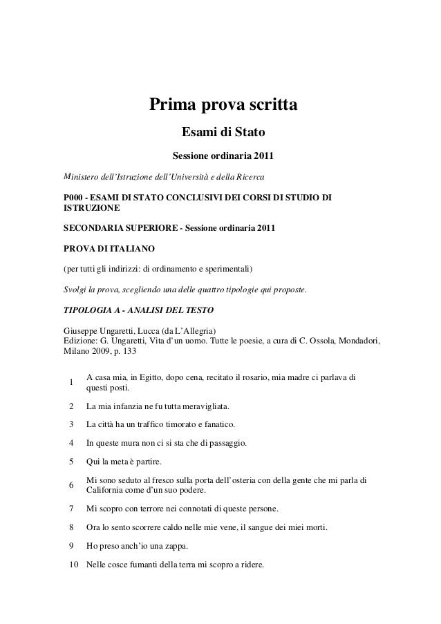 esami di stato 2009 prova di italiano esami di stato 2009 prova di italiano